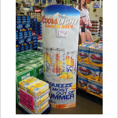 Coors Light Summer Brew Floor Display Coors Light Summer Brew Floor Display